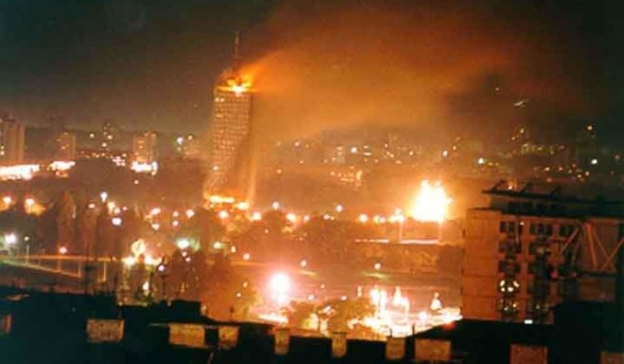 Belgrade bombardée