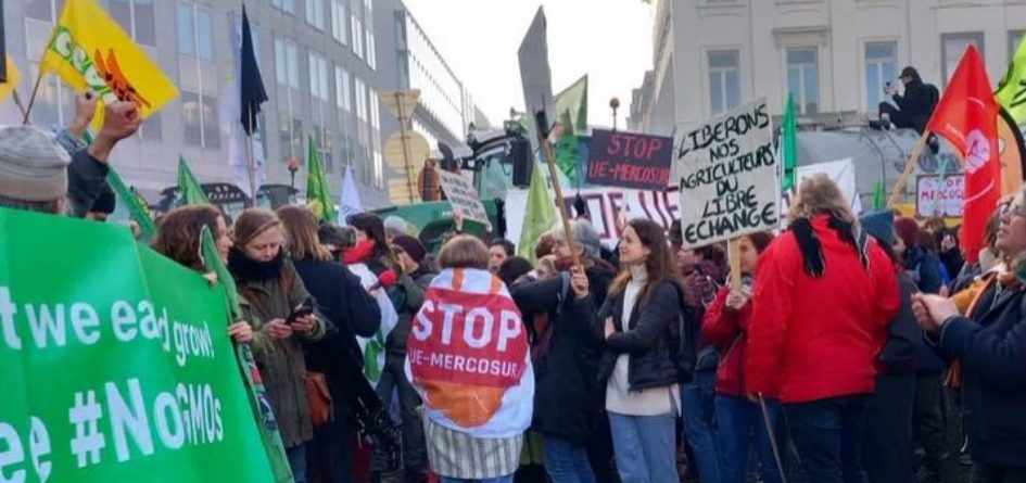 Manifestation contre l'accord avec le Mercosur